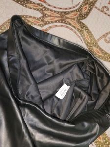 Black Faux Leather Maxi Skirt