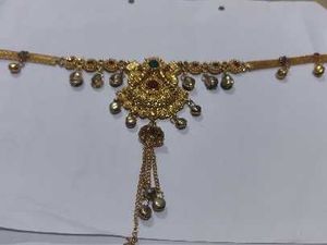 Elegant Gold Kamarbandh Belt with gungru