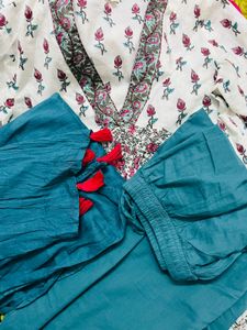 Floral Print Cotton Kurta