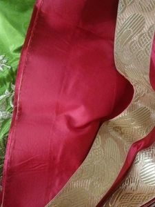 Vibrant Embroidered Silk Saree