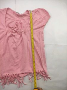 Pink Fringed Top