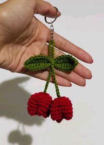 Crochet Tulip Keychain