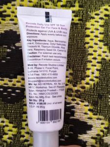 Recode Sunscreen Gel SPF 50++