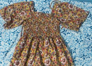Boho Floral Smocked Maxi Dress