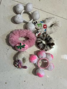 Fuzzy &amp; Fun Hair Scrunchies Set