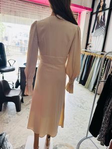 Elegant Cream Midi Dress