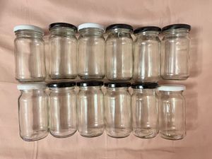 set of 12 glass jar