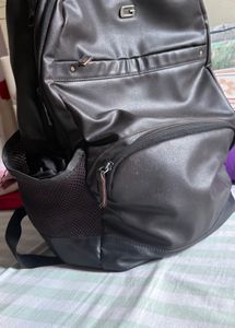 Stylish Brown Faux Leather Backpack