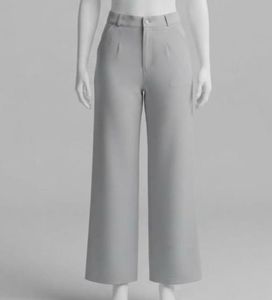 Stylish Grey Wide Leg Trousers
