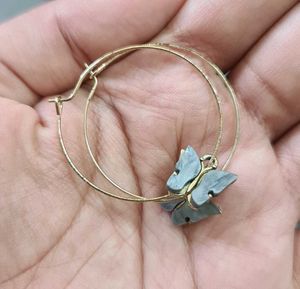 Chic Butterfly Hoop Earrings