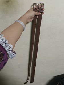 New Set of 2 Brown Leather Belts