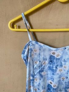 Blue Floral Slip Dress