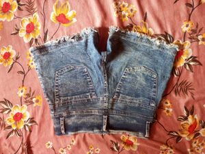 Denim Shorts with Patches