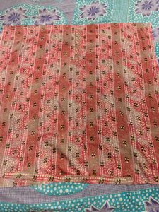 Beautiful Embroidered Peach Cotton Suit