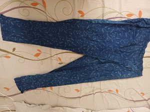 Blue Block Print Cotton 3 piece SALWAR