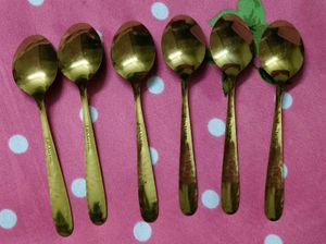 Set of 6 Vintage Ornate Spoons