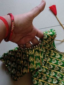 6-8 years girls Red &amp; Green Lehenga Choli Set