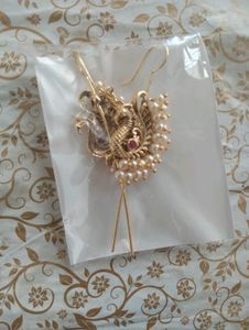 Peacock Pearl Dangle Earrings