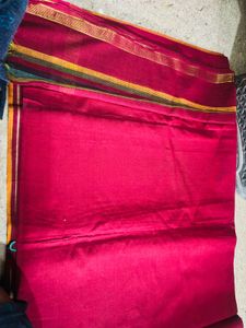 Unstitched Vibrant maroon suit peice with dupatta