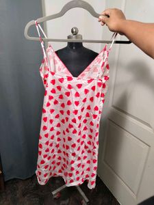 Cute Heart Print Nightdress