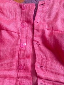 Pink Striped Cotton Blouse