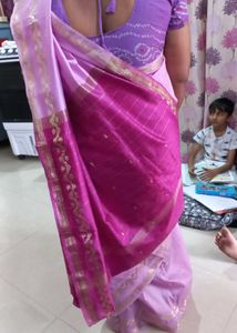 Dual Shade Pure Banarasi Silk Saree