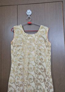Festive Kurta and Orange Skirt Set