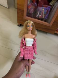Barbie Doll in Pink Tweed Set