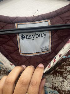 Quilted Geometric Print Jacket