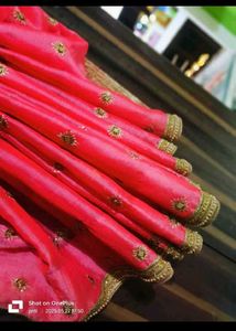 Beautiful Pink Embroidered Saree