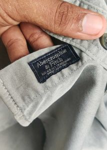 Abercrombie &amp; Fitch Grey Button-Up Shirt