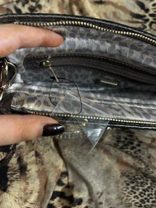 RARE Y2k Guess Black Cluch Bag w Heart Detail