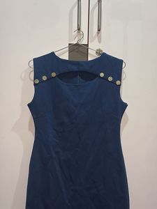 Chic Blue Cut-Out Dress