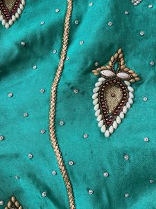Beautiful Teal Embroidered Lehenga only