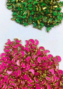 Stone metal moon,heart,circle kundan 3×100=300