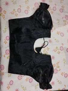 Black Satin Blouse