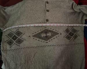 Vintage Patterned Knit Sweater