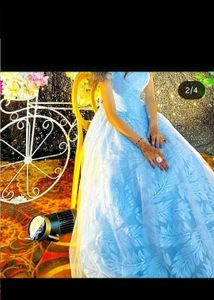 Stunning Light Blue Embellished Gown