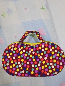 Vibrant Polka Dot Travel Bra Organizer