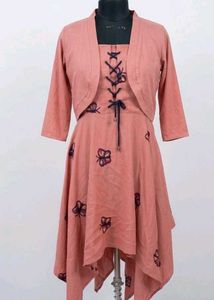 Cute Butterfly Print Lace-Up Dress