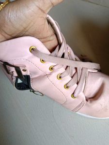 Stylish Pink Lace-Up Wedge Boots