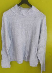 Light Blue Mock Neck Sweater