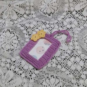 Handmade Crocheted Photo Card Holder