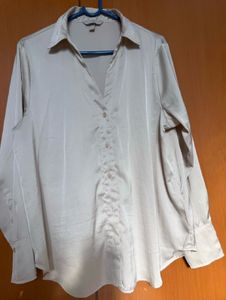 Elegant Satin Button-Up Shirt