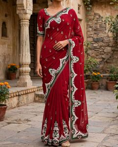 Heavy Embroidered Saree