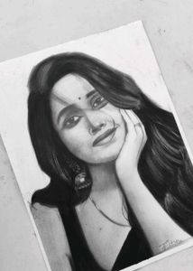 Beautiful Charcoal Sketch of a Woman