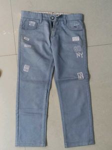 Boys Light Wash Patchwork Jeans