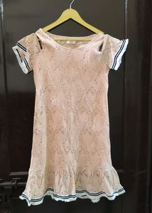 Cotton Net Dress For Xs