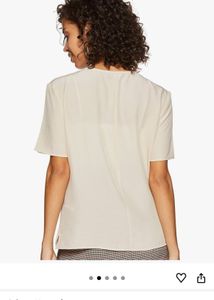 Elegant Cream Short Sleeve Top