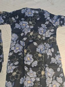 Floral Print Kurta Pant Set